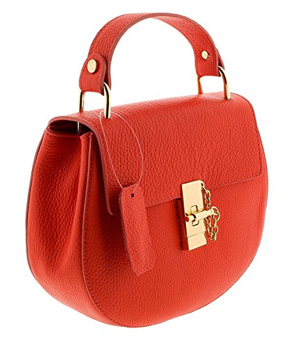 HS1151 CO CIRCE Corallo Leather Top Handle/Shoulder Bag for womens