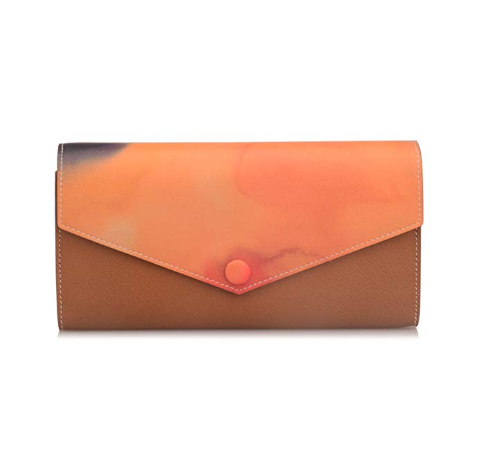 Anifeel Women's Padlock Genuine Leather Multicolored Wallets Purse Billfold Trifold