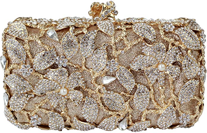 Yilongsheng 2016 New Womens Pearl Flower Designer Clutch Bags with Shiny Crystal L-3880