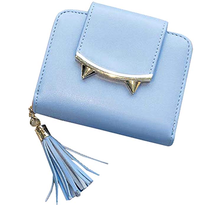 Kukoo Women Leather Mini Wallet Zipper Clutch Handbag Coin Purse Card Holder