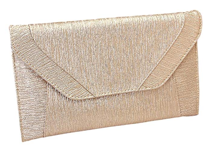 Large Envelope Clutch Purse Textured Detachable Strap 12