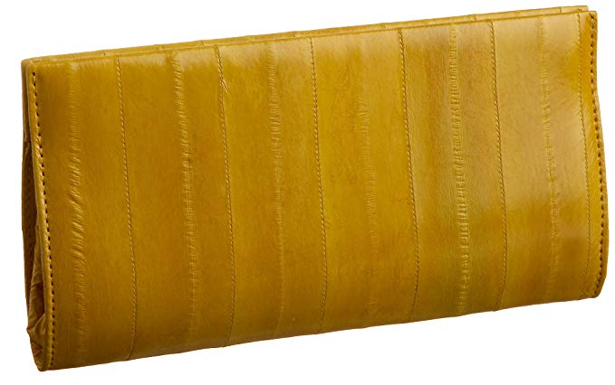 Latico 8410 Eelskin Interior Framed Clutch, Business Fashion And Casual Wear, 100% Authentic Leather