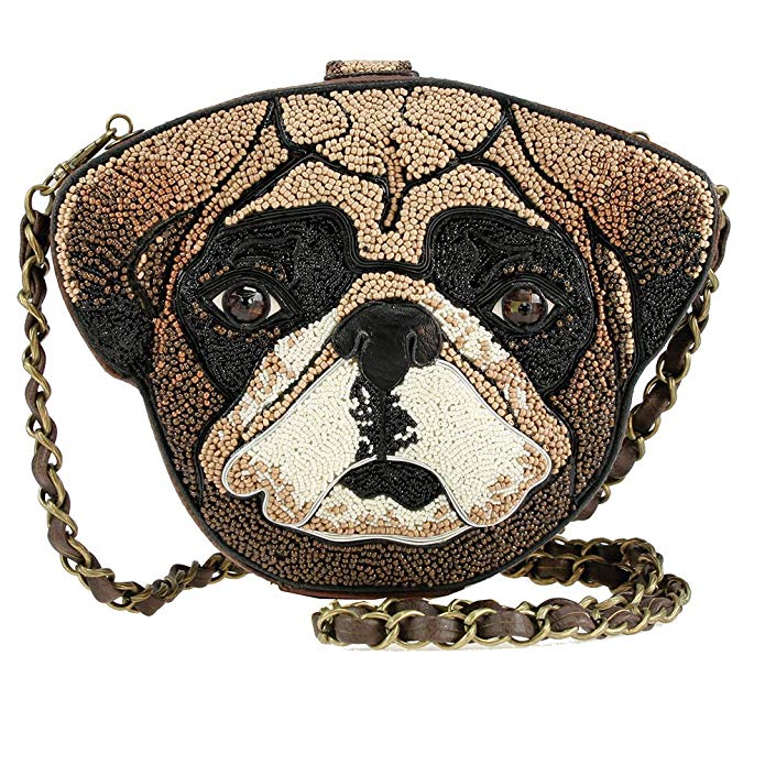 Mary Frances Mr. Beebs Dog Bag Handbag Brown Bag