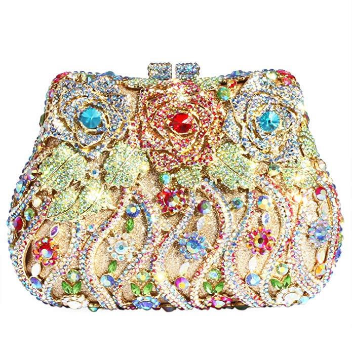 Digabi Colorful Stone Women Crystal Evening Clutch Bags