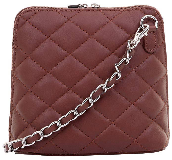 Primo Sacchi Italian Leather Small/Micro Quilted Shoulder Bag Handbag