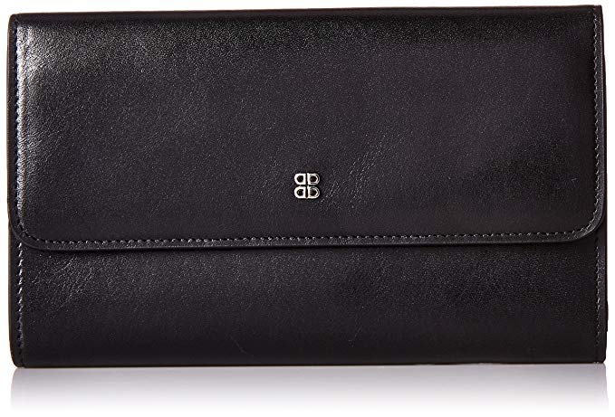 Bosca Womens Old Leather Framed Checkbook Clutch Wallet
