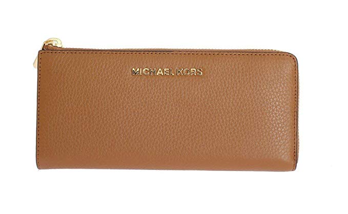 Michael Kors Bedford Large Three Quarter Zip Around Pebbled Leather Wallet
